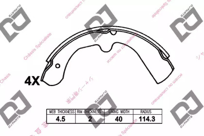 Комлект тормозных накладок DJ PARTS BS1104